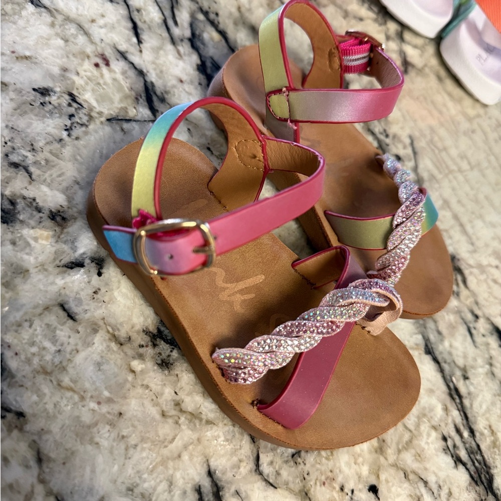 Colorful Kids' Sandals with Braided Strap